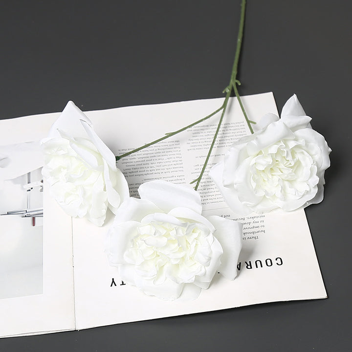 Elegant Faux Peony Stem for Home Decor Display