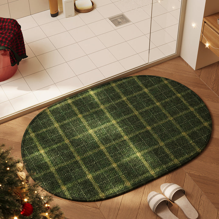 Plush Oval Bath Mat