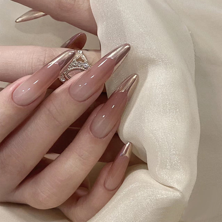 Premium Glossy Almond-Shaped Press-On Nails Kalsten 1789388672