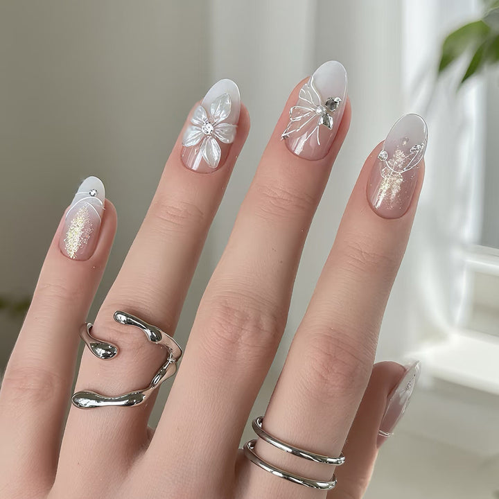Elegant Floral Press-On Nail Set Kalsten 1790636554