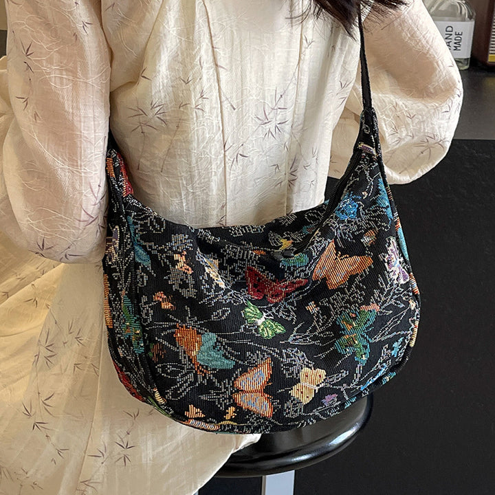 Decorative Floral Patterned Sling Bag