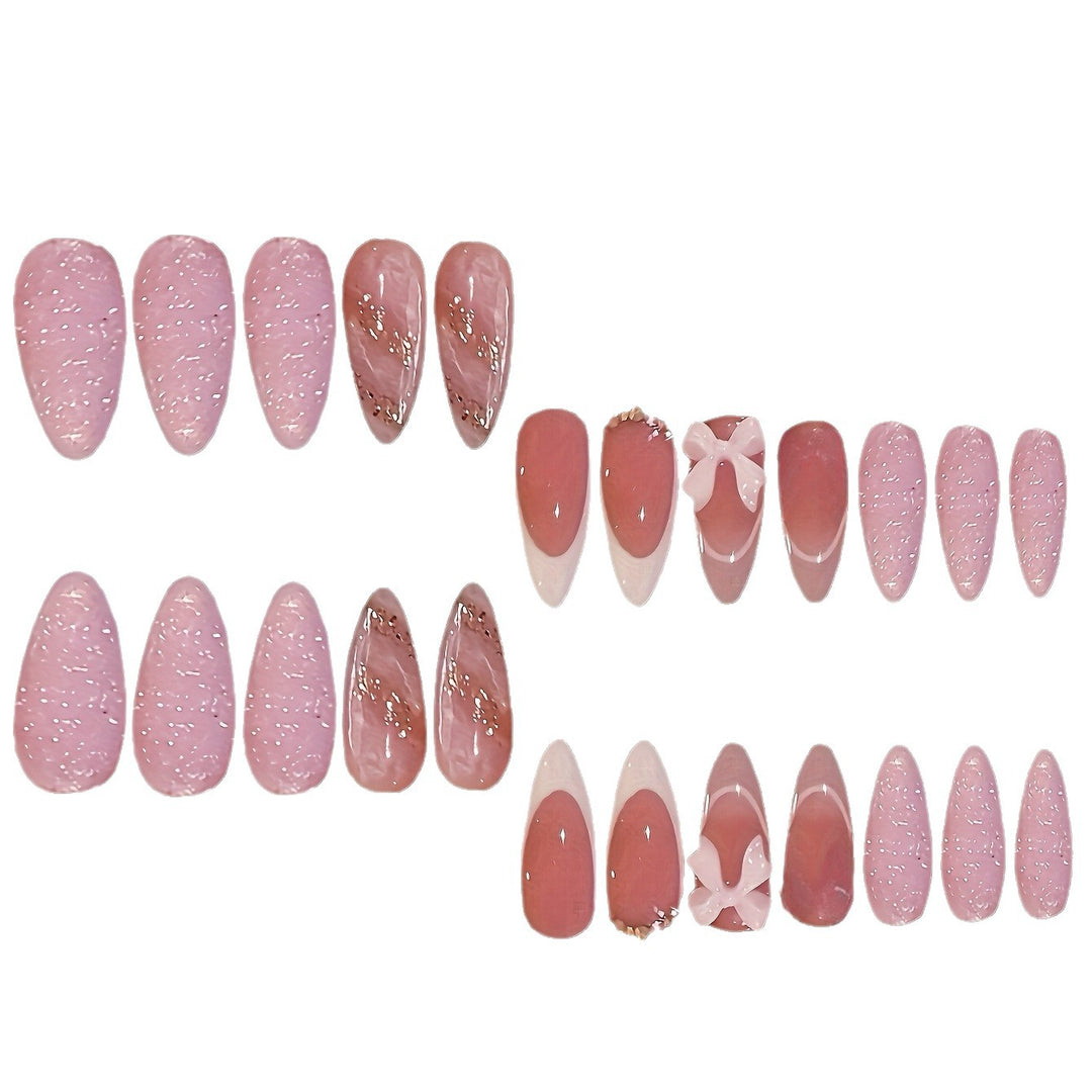 Elegant Stiletto Press-On Nail Set with Decorative Accent Kalsten