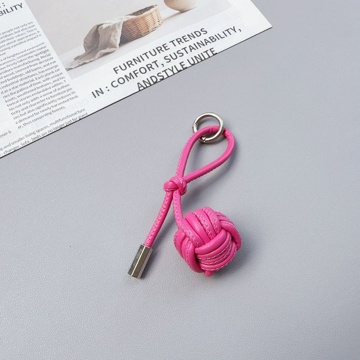Stylish Knotted Leather Keychain Kalsten