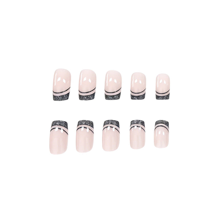 Elegant Glittery French Tip Nail Art Kalsten