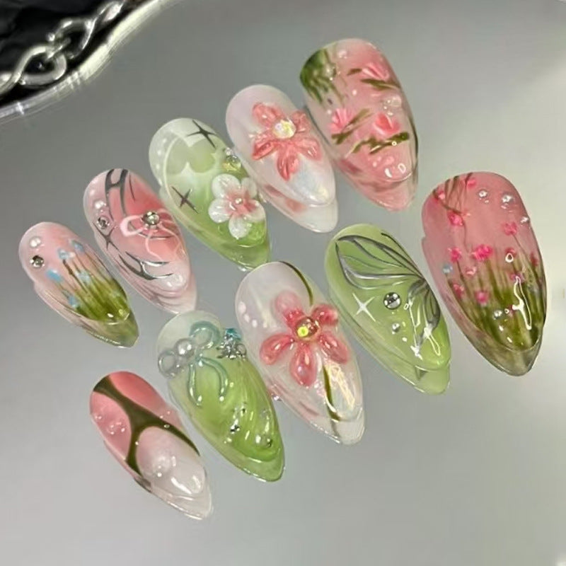 Artistic Press-On Nail Art Set