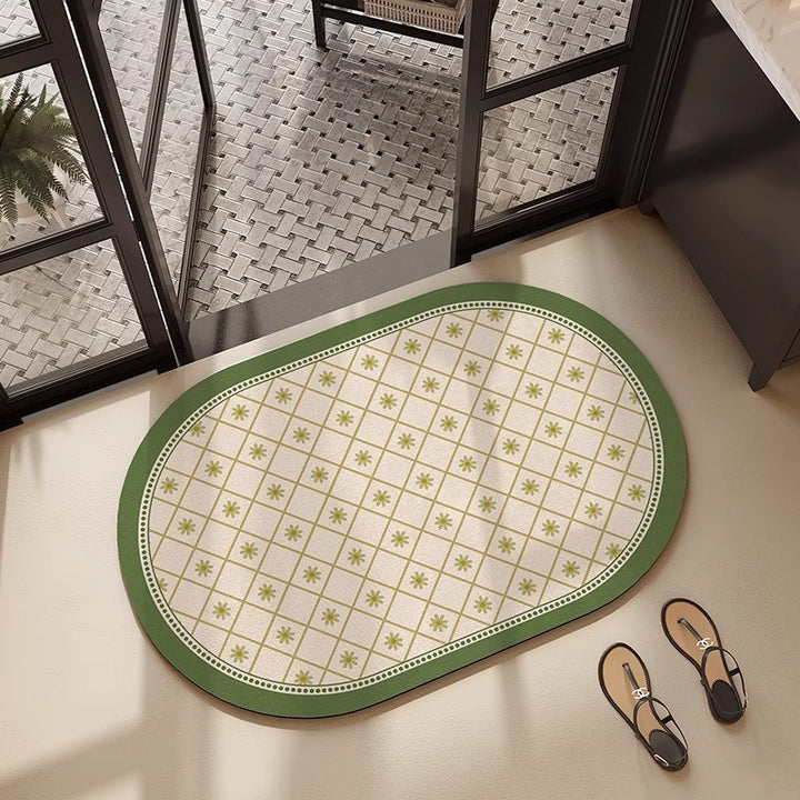 Floral Embroidered Bath Mat Kalsten