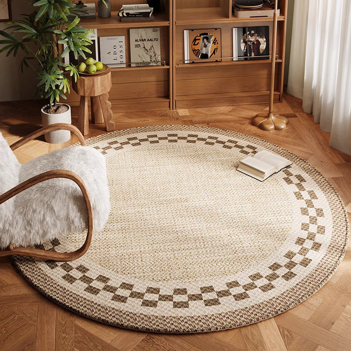 Artistic Circular Area Rug for Home Decor