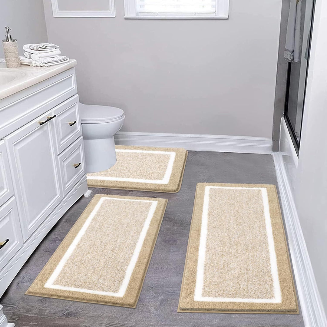 Plush Microfiber Bath Mat Set Kalsten