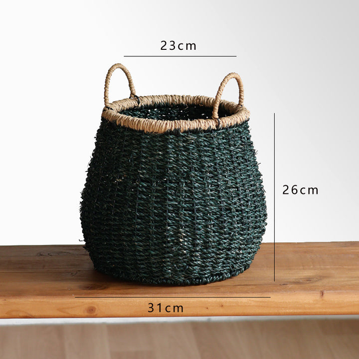 Handcrafted storage basket with natural details Kalsten