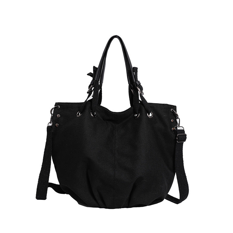 Casual Canvas Tote Bag with Adjustable Strap