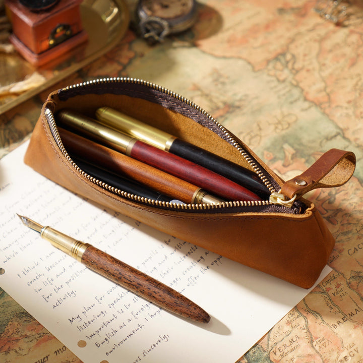 Premium Leather Pencil Case