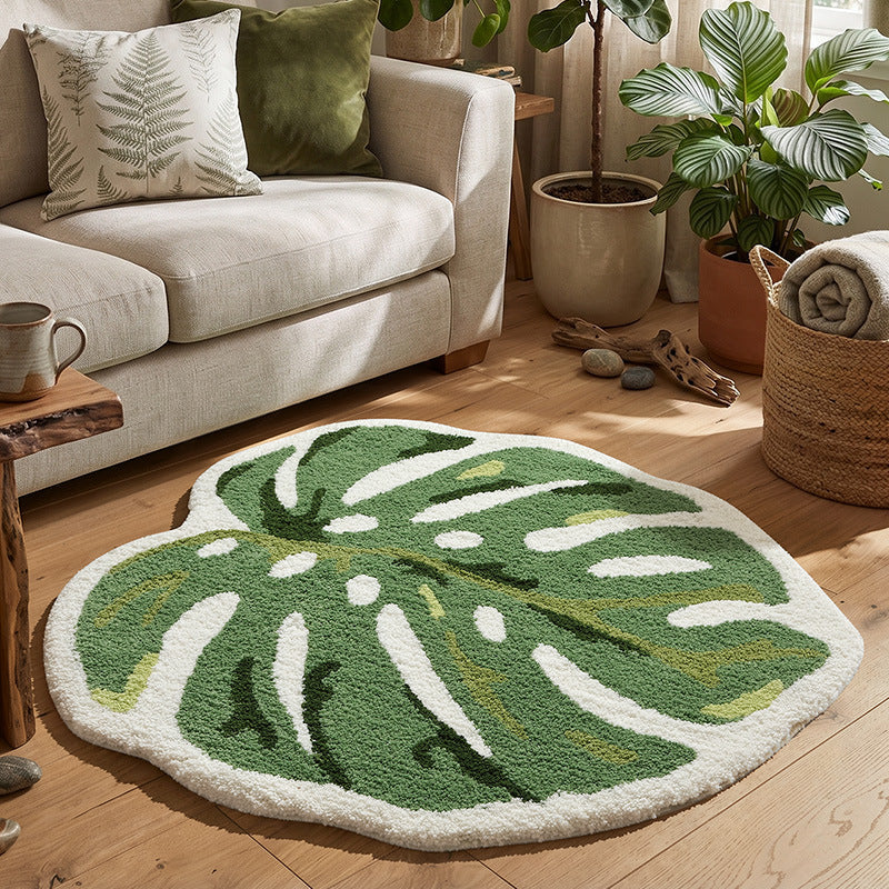 Monstera Leaf Shaped Area Rug Kalsten
