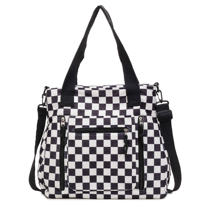 Versatile Checkered Tote Bag Kalsten