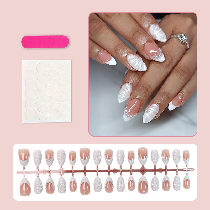 Artificial nail set with elegant peaks and 3D details Kalsten