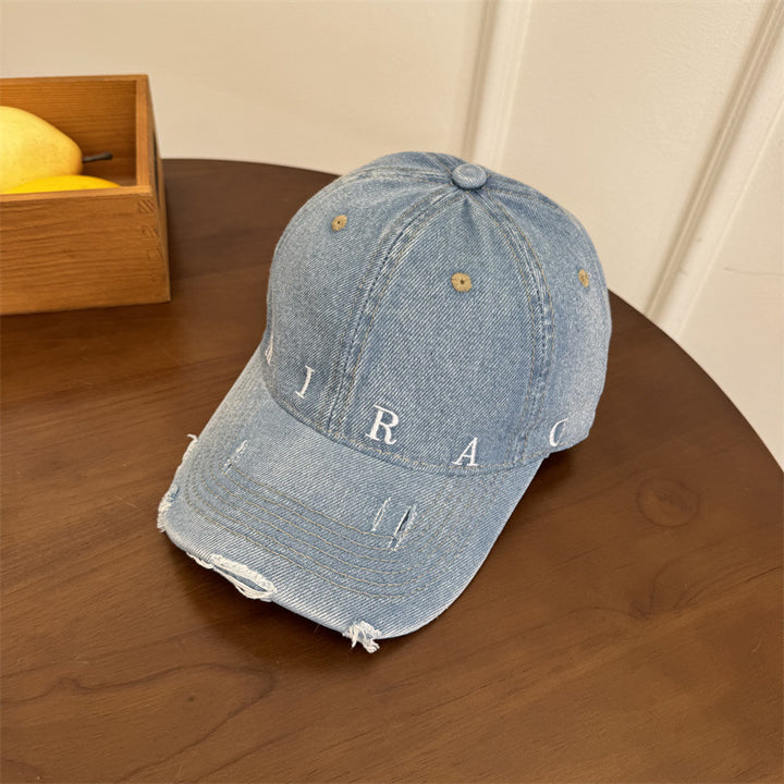 Women's Distressed Denim Baseball Cap Kalsten