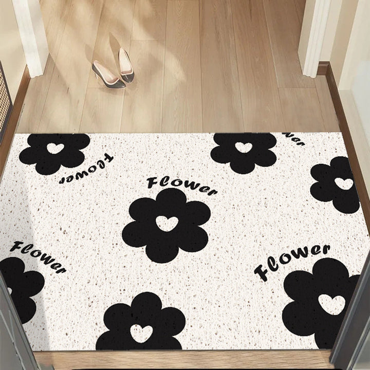 Floral Print Welcome Mat