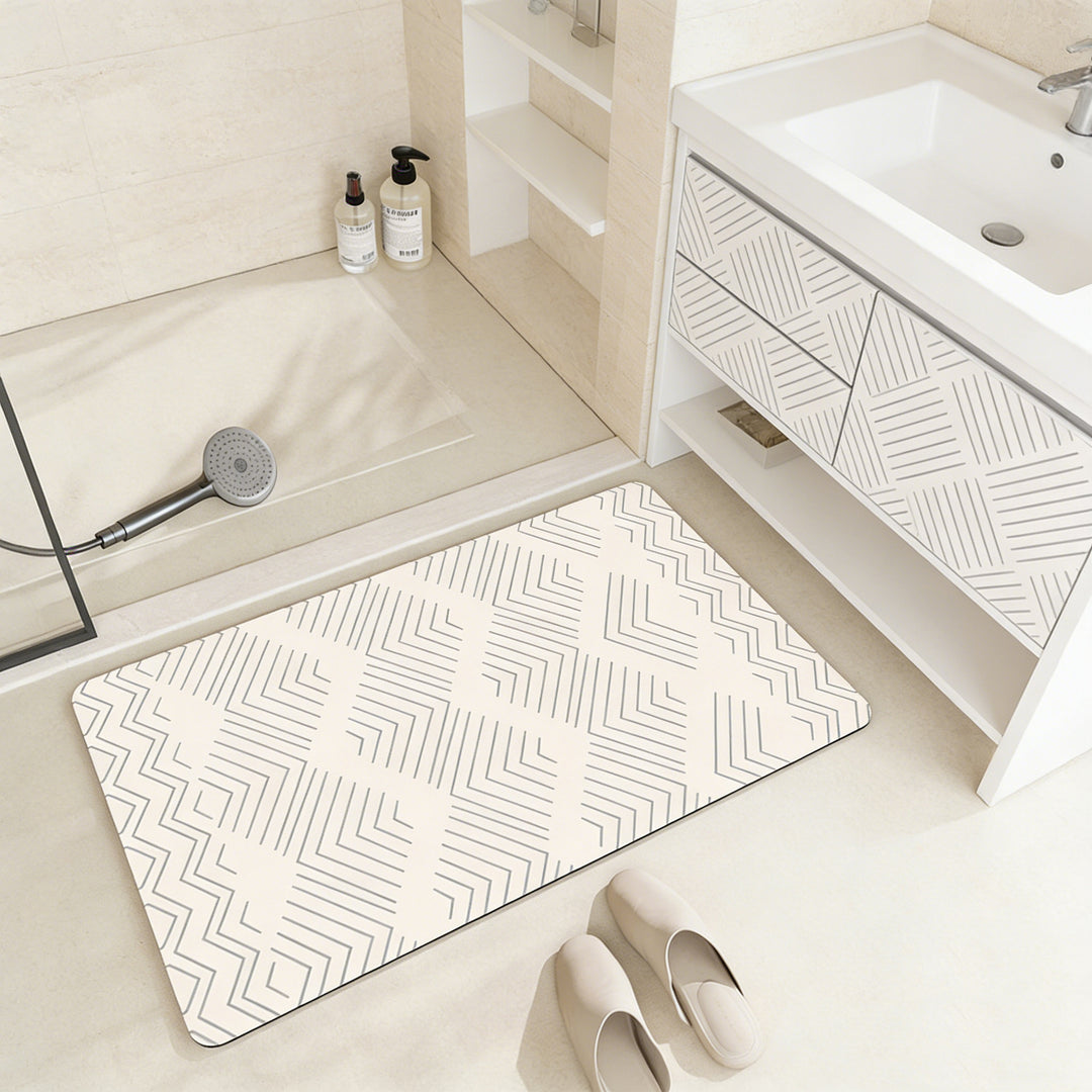 Artistic Cat-Themed Bath Mat Kalsten