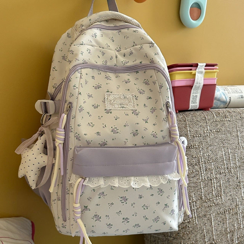 Stylish Floral Patterned Backpack Kalsten