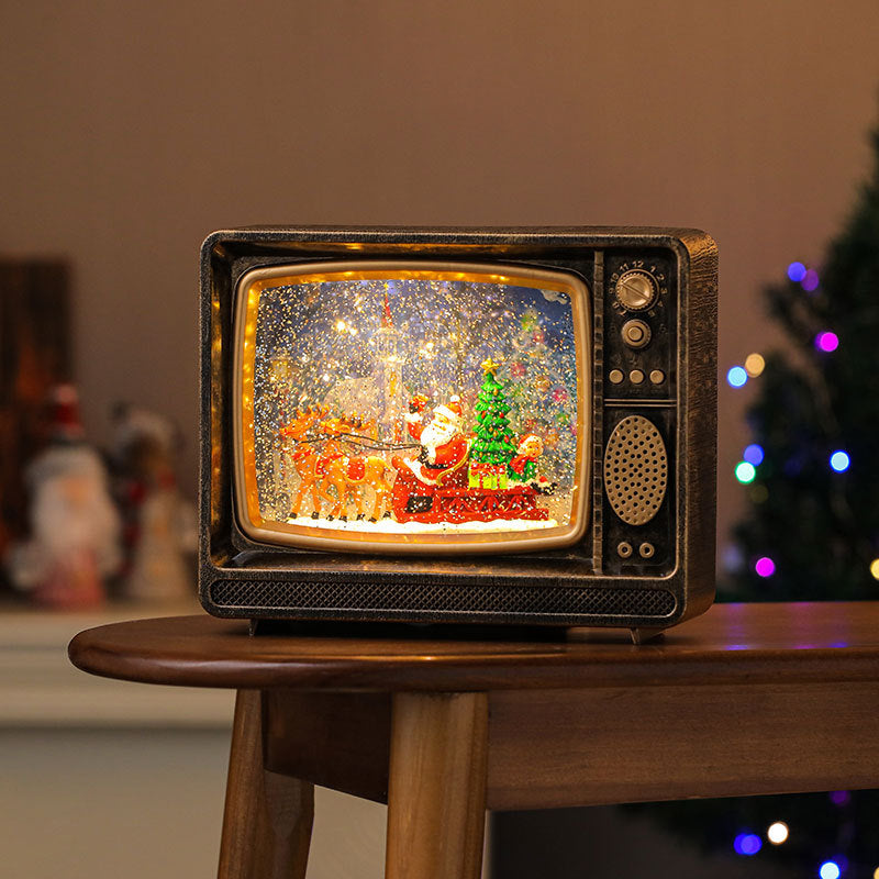 Decorative LED Lantern with Santa Figurine Kalsten