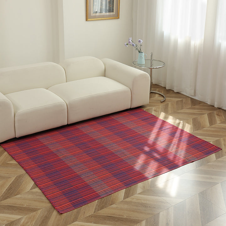 Striped flat woven carpet for living room with low pile and modern striped pattern Kalsten