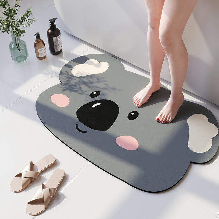 Playful Cat-Shaped Bath Mat