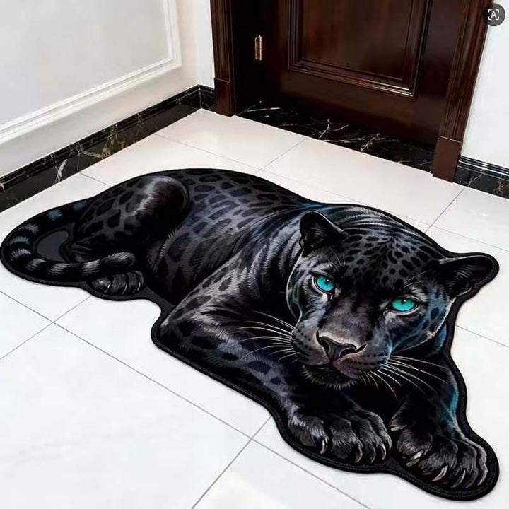 3D Panther-Themed Area Mat