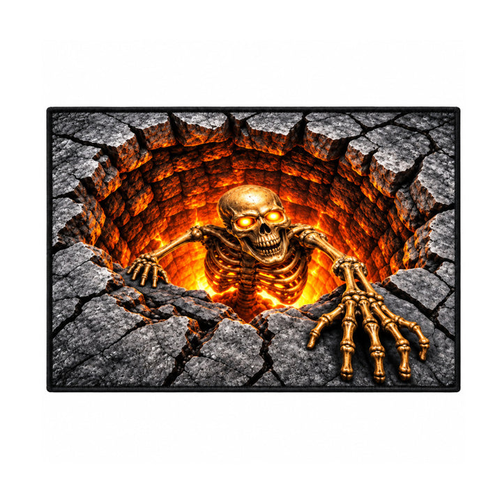 Spooky Skeleton-Themed Area Mat