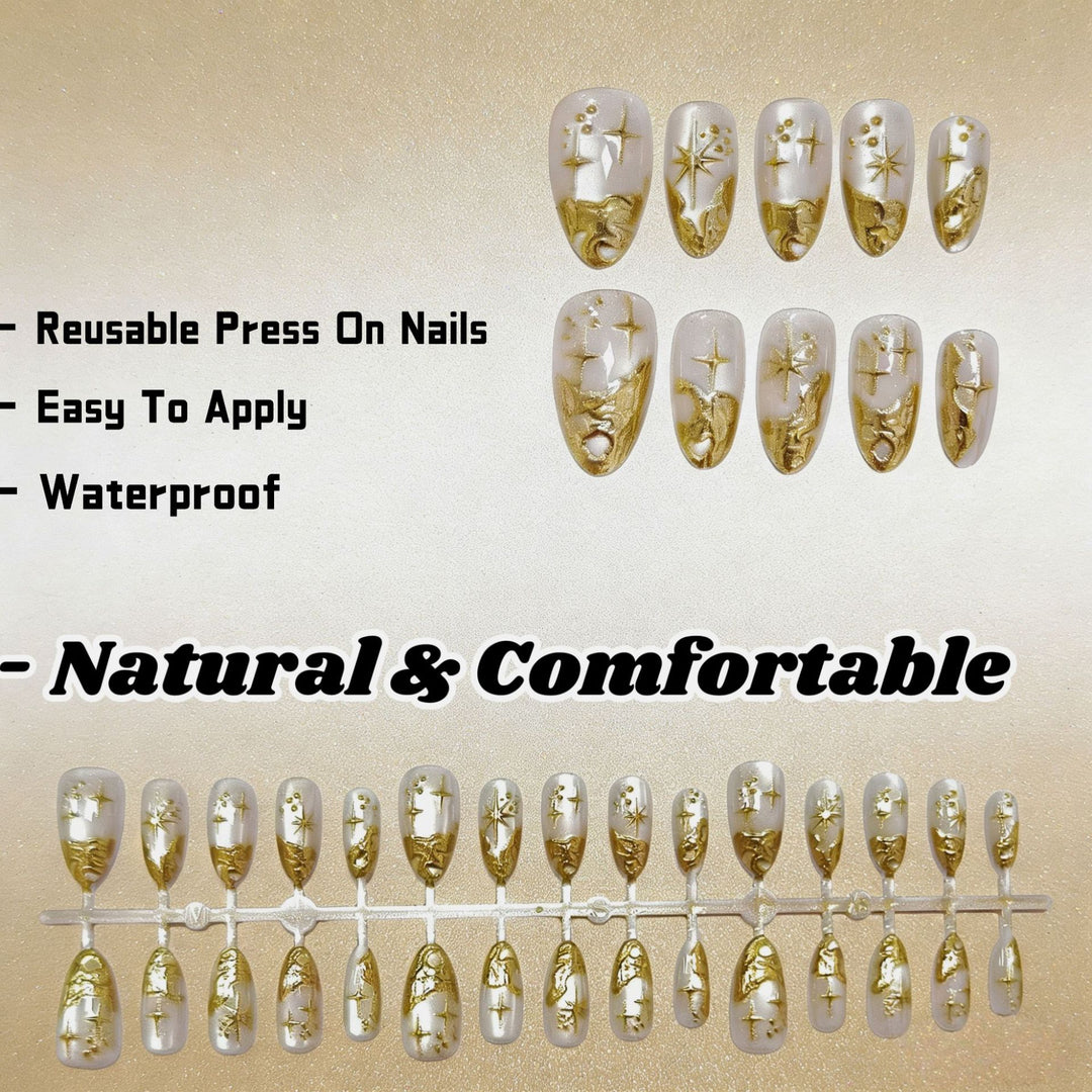 Reusable Elegant Press-On Nail Set