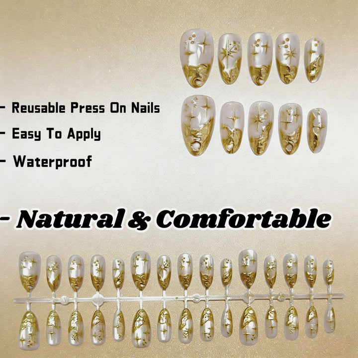 Reusable Elegant Press-On Nail Set