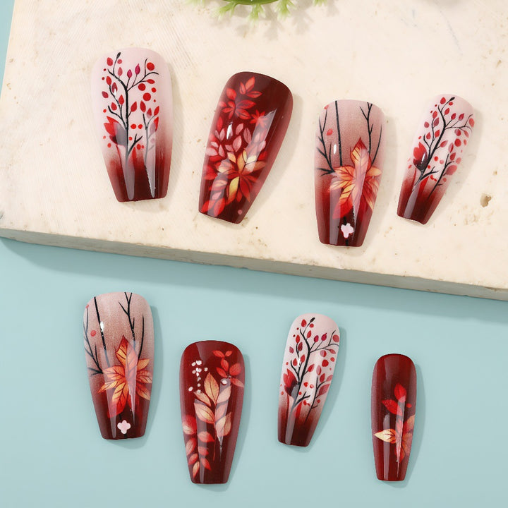 Artificial nails with floral design Kalsten