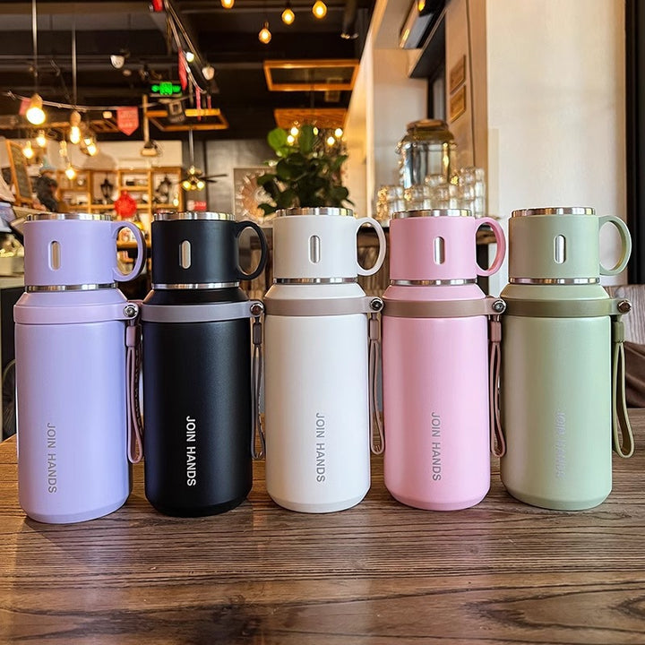 Women's Insulated Drinking Bottle with Ergonomic Grip and Leak-proof Lid System Kalsten