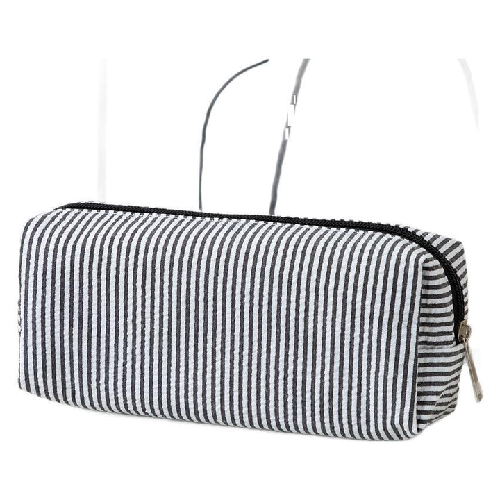 Striped Zippered Pencil Case Bag Kalsten