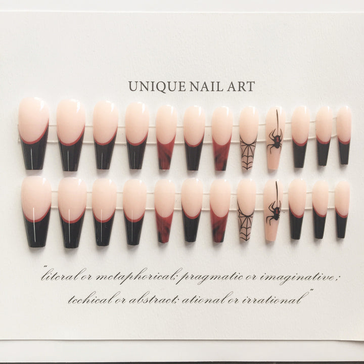 Artistic Halloween-Inspired Press-On Nails