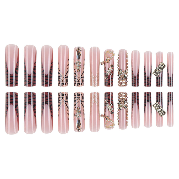 Glamorous Stiletto Press-On Nails with Decorative Accents Kalsten