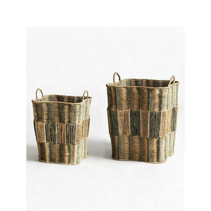 Modern storage basket with handwoven design Kalsten