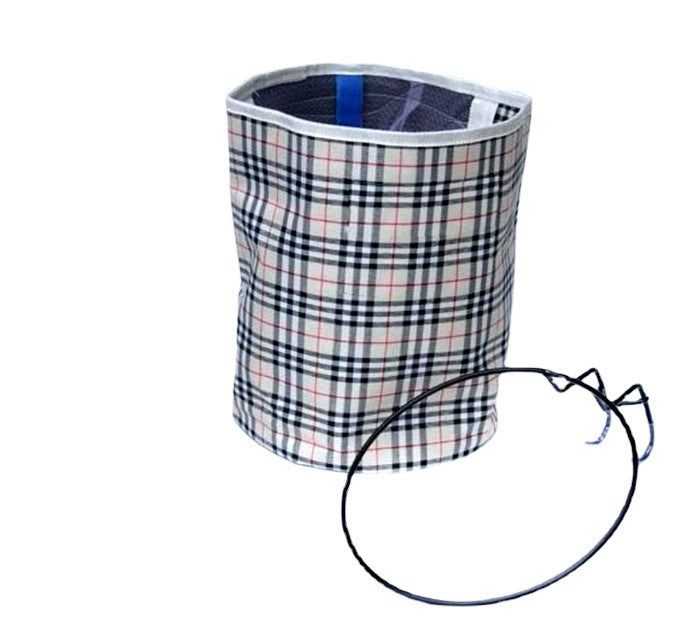 plaid climbing chalk bag with fleece lining brush holder and waist belt Kalsten