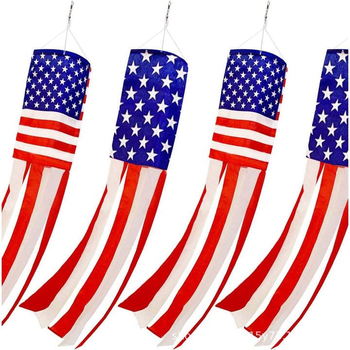 Unisex nan tubular windsock wind streamer with long ribbon tails and swivel hook Kalsten