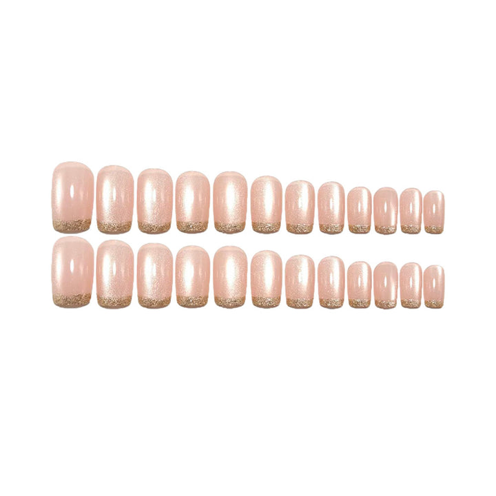 Artificial nails in elegant glitter French design Kalsten