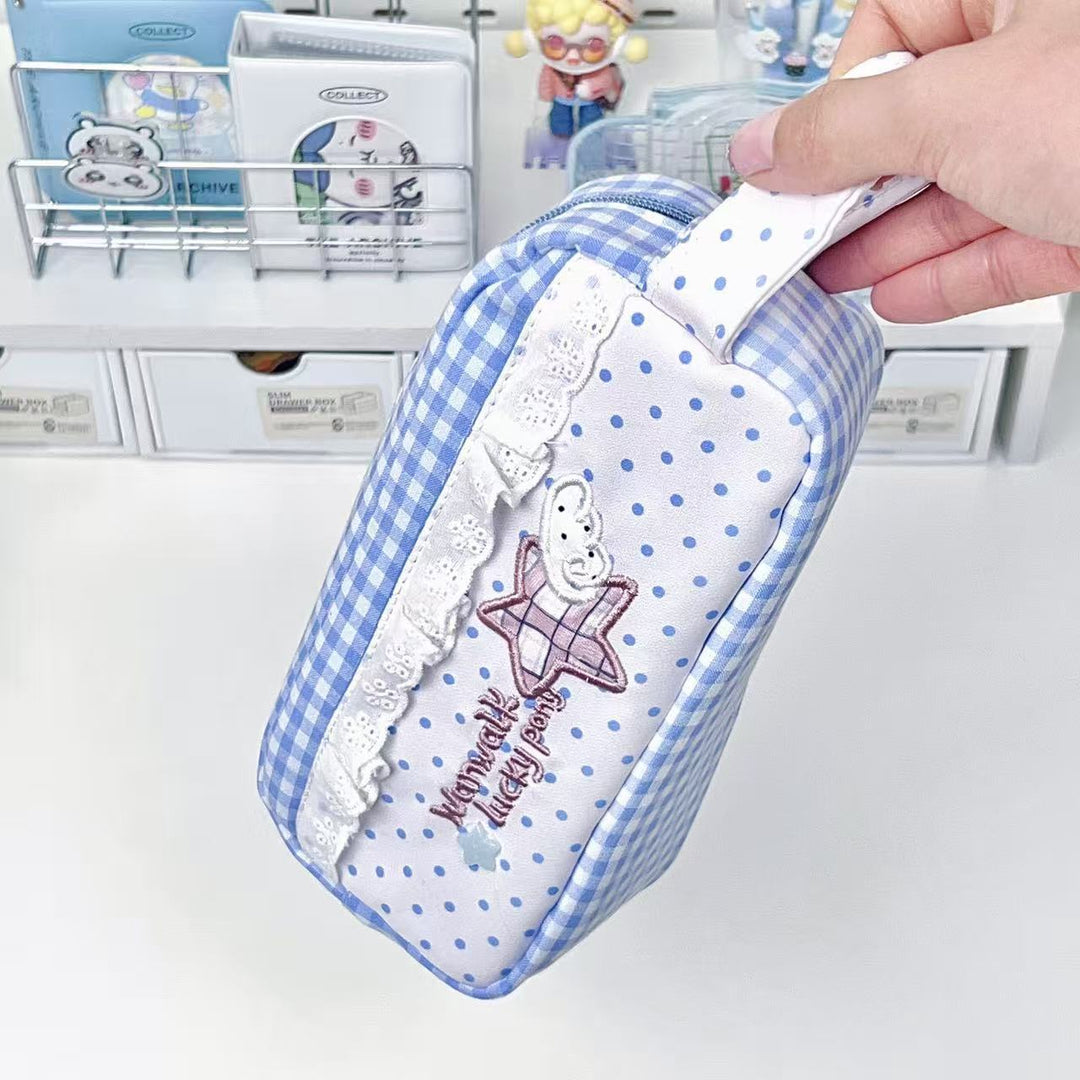 Vintage-Inspired Embroidered Pencil Case