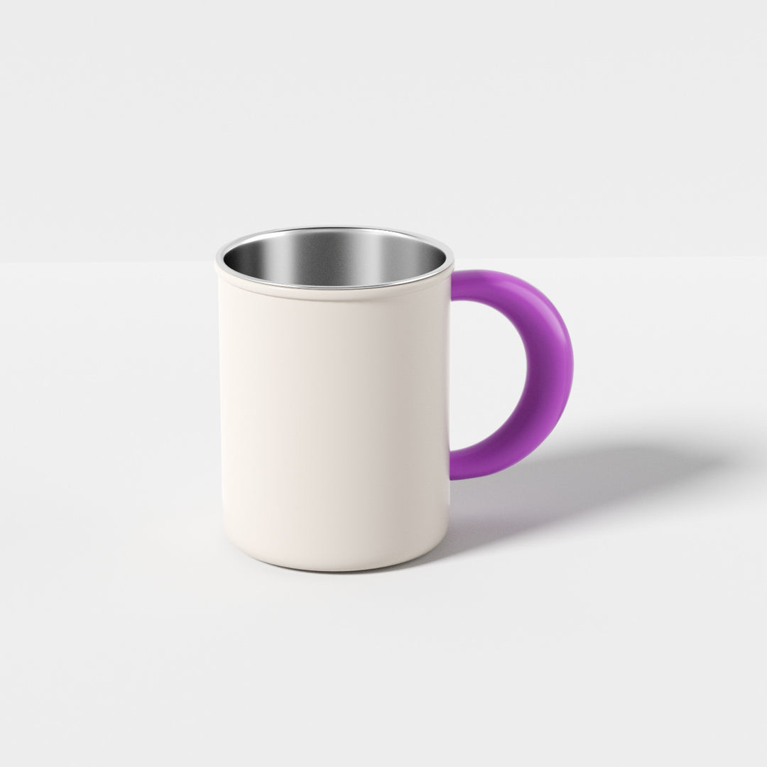 Stainless Steel Coffee and Tea Cup with Ergonomic Handle Kalsten