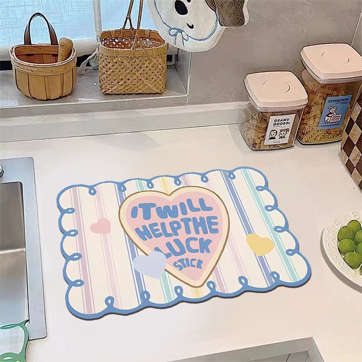 Decorative Motivational Kitchen Mat for Home Decor