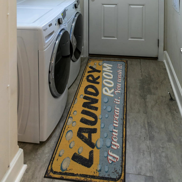 Vintage-Inspired Laundry Room Mat