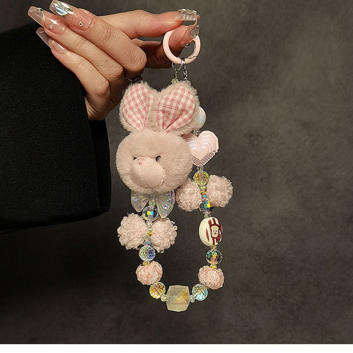 Cute Bunny-Themed Plush Charm Keychain Kalsten