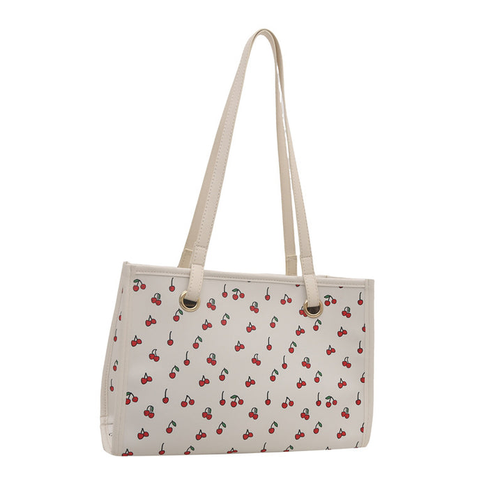 Playful Cherry Print Tote Bag Kalsten