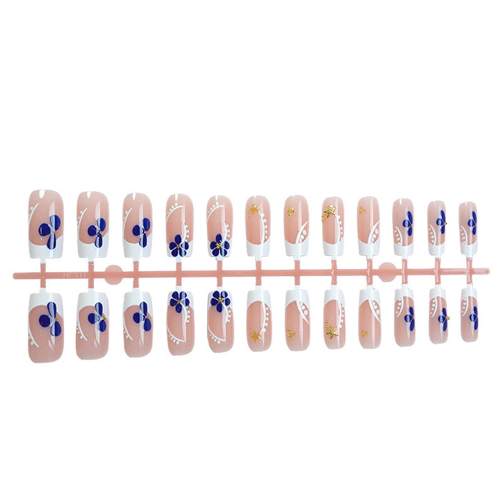 Artistic Floral Press-On Nail Art Kalsten
