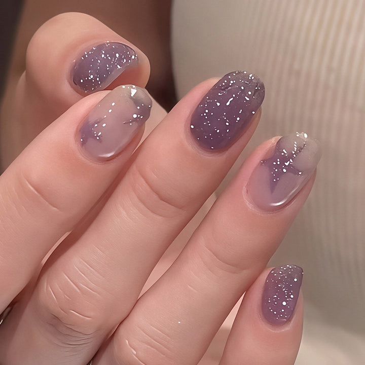 Artistic Ombre Glitter Press-On Nail Set Kalsten