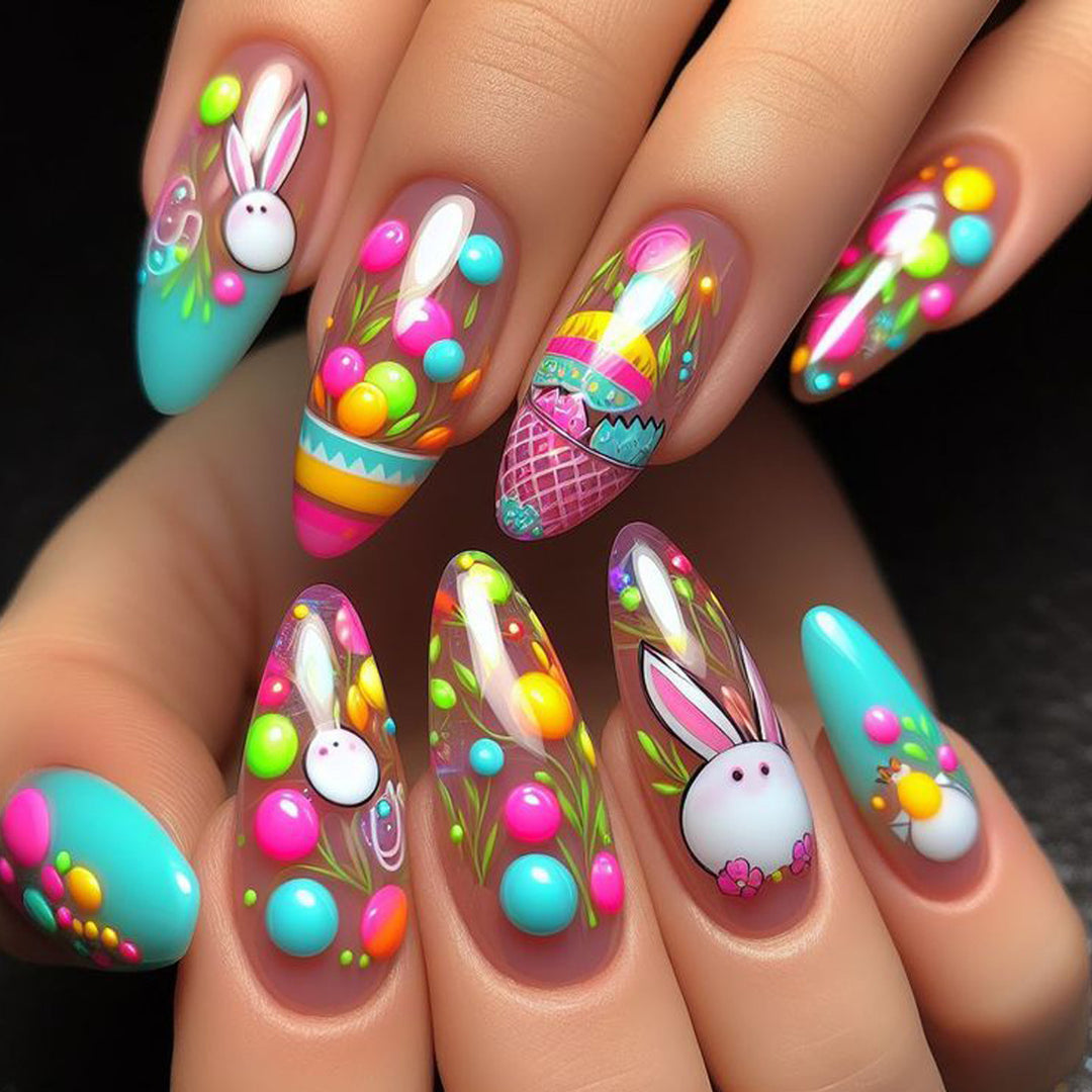 Playful Easter-Themed Nail Art Extensions Kalsten