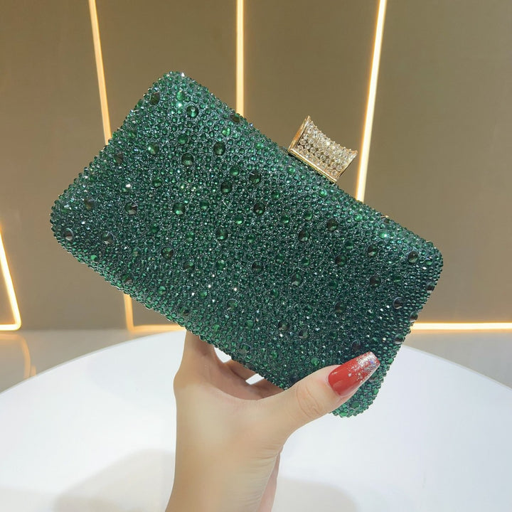 Glittering Crystal-Studded Evening Clutch