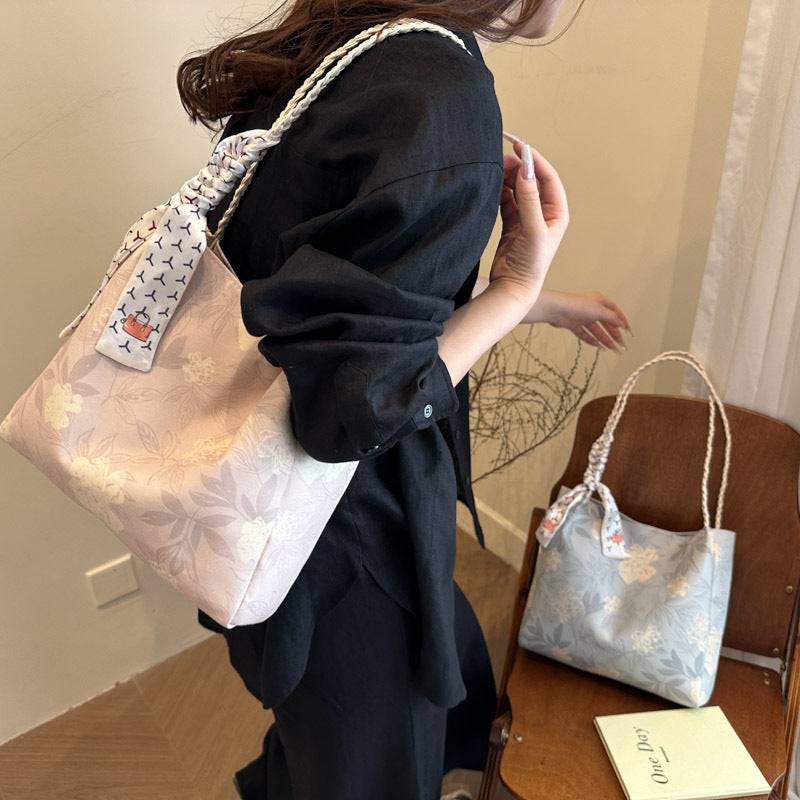 Floral Patterned Shoulder Tote Bag Kalsten