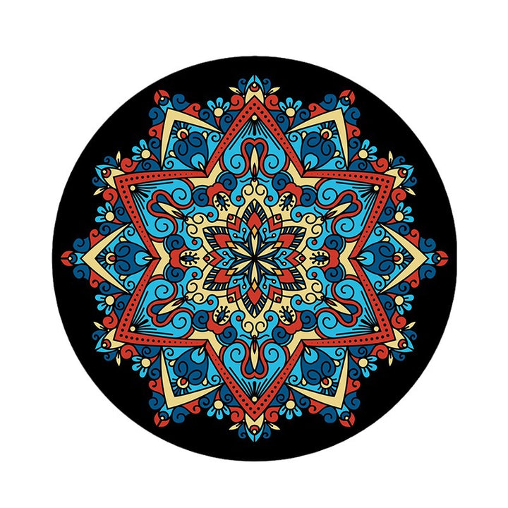 Mandala Print Round Area Rug Kalsten